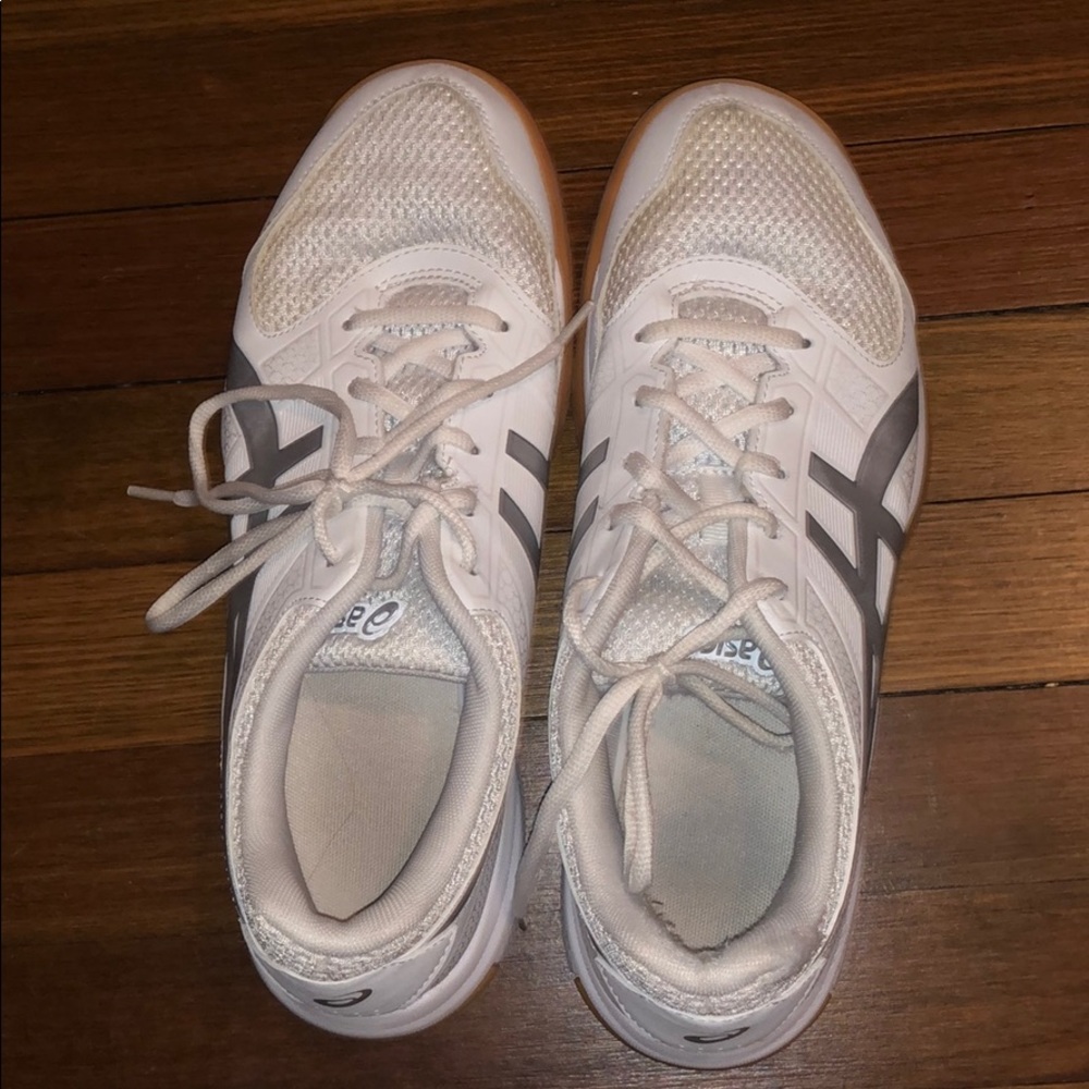 White ASICS volleyball shoes size 9